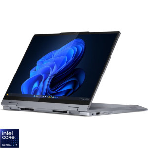 Lenovo 14'' ThinkBook 14 2-in-1 G5 IAU, WUXGA IPS Touch, Procesor Intel® Core™ Ultra 7 255U (12M Cache, up to 5.20 GHz), 16GB DDR5, 512GB SSD, Intel Graphics, Win 11 Pro, Luna Grey