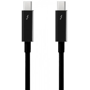 Apple Thunderbolt Male - Thunderbolt Male, 0.5m, negru