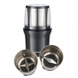 Heinner HCG-200DGIX2, rasnire uscata si umeda, 2 recipiente din inox detasabile, 200W, 70g