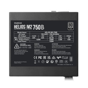 Gamdias Helios M2-750B, 80+ Silver, 750W neagra