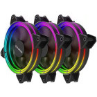 Ventilator Floston HALO RGB Rainbow LED 120mm Three Fan Pack