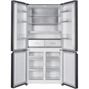 Heinner HSBS-HM522MDNFXE++, 522 L, Clasa E, Total No Frost, Inverter, Multi Air-Flow, InoxCool, MultiClimate, Control electronic, 190 cm, Inox