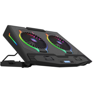 AQIRYS Pluto, diagonala max. de pana la 17.3 inch, iluminare RGB, hub USB, stand pentru telefon
