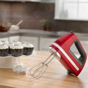 KitchenAid Mixer de mana 5KHM9212EER, 85 W, 1300rpm, 9 viteze, Rosu