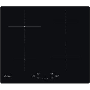 Plita incorporabila Whirlpool WS Q2160 NE, Inductie, 4 zone de gatit, 6th Sense, Booster, Timer, Blocare acces copii, Power Management, Indicator caldura reziduala, 60 cm, Negru