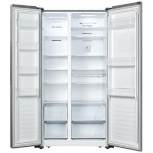 Heinner HSBS-HS519NFXE++, 519 L, Clasa E, Full No Frost, Inverter, Multi Air-Flow, Touch Control, Display LED, 178 cm, Inox