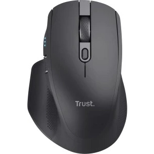 Mouse Trust OZAA+ Multi-Device, silentios, compact, Bluetooth + 2.4GHz, 800-3200 DPI, Black