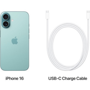 Apple iPhone 16, 128GB, 5G, Teal