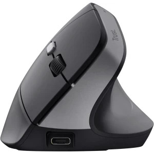 Trust Bayo II, Wireless Ergonomic, Silent click, Reincarcabil USB-C, Black
