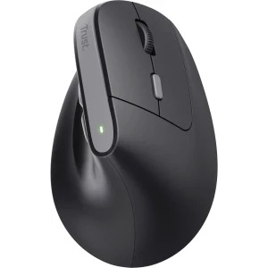 Mouse Trust Bayo II, Wireless Ergonomic, Silent click, Reincarcabil USB-C, Black