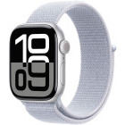 SmartWatch Apple Watch Series 10, Cellular, 46mm Carcasa Aluminium Silver, Blue Cloud Sport Loop