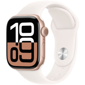 SmartWatch Apple Watch Series 10, Cellular, 46mm Carcasa Aluminium Rose Gold, Light Blush Sport Band - M/L