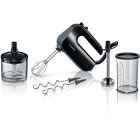 Bosch Mixer de mana MFQ4980B, 850 W, 5 trepte de putere + functie turbo, Chopper, Vas gradat, 2 teluri din otel inoxidabil, 2 spirale din otel inoxidabil, Negru