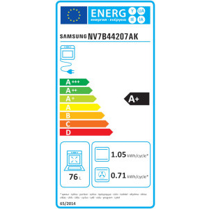 Samsung NV7B44207AK/U2 Bespoke, Electric, 76 L, Autocuratare catalitica, Dual Cook, Display touch, Clasa A+, Negru