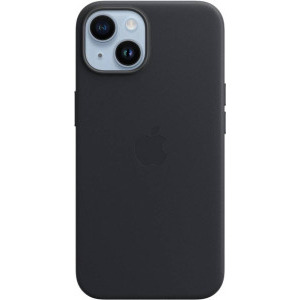 Apple Protectie pentru spate, material piele, cu MagSafe pentru iPhone 14 Plus, culoare Midnight