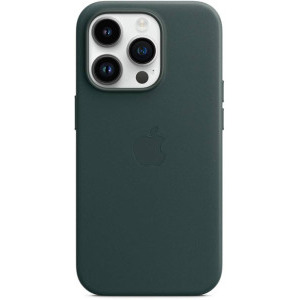 Apple Protectie pentru spate, material piele, cu MagSafe pentru iPhone 14 Pro Max, culoare Forest Green