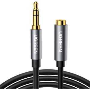 Ugreen AV118, Jack 3.5 mm Male - Jack 3.5 mm Female, 1m, negru-gri