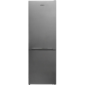 Combina frigorifica Heinner HC-V341XE++, 340 L, Clasa E, Less Frost, Iluminare LED, Control mecanic, 186 cm, Inox
