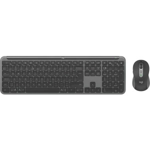 Kit periferice Logitech MK950 Signature Slim Combo, Wireless, Graphite