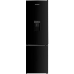 Combina frigorifica Heinner HC-HM260BKWDE++, 260 L, Clasa E, Dozator apa, Control electronic, Iluminare LED, 180 cm, Negru