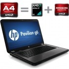 HP 15.6'' Pavilion G6-1201EQ A Series Dual-Core A4-3300M 1.9GHz 4GB 320GB Radeon HD 6470M 1GB Grey