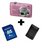 Nikon COOLPIX S2600 roz + Bonus - Card 4 Gb + Husa protectie Nikon