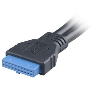 AKASA Cablu USB 3.0 M - 2x USB 3.0 F, 0.15m, negru