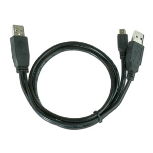 Gembird 2x USB 2.0 Male tip A - miniUSB 2.0 Male tip B, 0.9m, negru