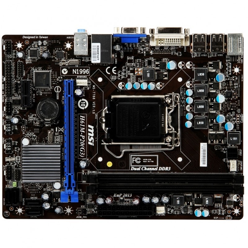 Msi h61m p20 g3 подключение спикера