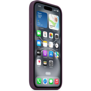 Apple Protectie pentru spate, material silicon, cu MagSafe pentru iPhone 16, culoare Plum