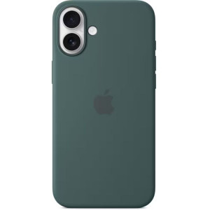 Apple Protectie pentru spate, material silicon, cu MagSafe pentru iPhone 16, culoare Lake Green
