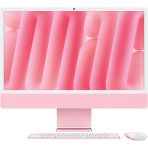 Apple iMac 24 inch 4.5K Retina, Apple M4, 16GB RAM, 512GB SSD, 10 core GPU, macOS Sequoia, INT keyboard, Pink