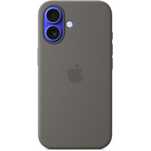 Apple Protectie pentru spate, material silicon, cu MagSafe pentru iPhone 16 Plus, culoare Stone Gray
