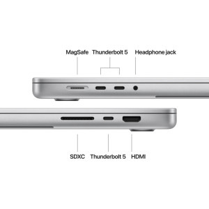 Apple 16.2'' MacBook Pro 16 Liquid Retina XDR, Apple M4 Pro chip (14-core CPU), 24GB, 512GB SSD, Apple M4 Pro 20-core GPU, macOS, Silver, US keyboard, 2024