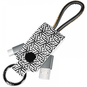 Cablu de date / adaptor Logilink CU0164, USB-A Male la USB-C Male, Breloc, 0.2 m, Black
