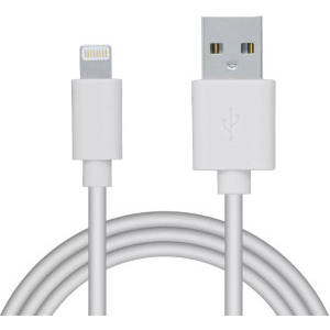 Cablu de date / adaptor Spacer USB-A Male la Lightning Male, 0.5 m, White