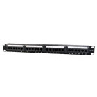 Accesoriu retea Gembird Patch panel 19 inch 24 Port CAT5e rear cable management Black