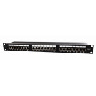 Accesoriu retea Gembird Patch panel 19 inch 24 Port CAT6 FTP shielded rear cable management Black