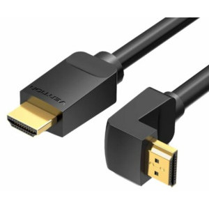 Cablu video Vention HDMI Male - HDMI Male, v2.0, 3 m, Conector 270 grade, Negru
