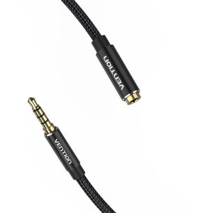 Vention Jack 3.5 mm Male - Jack 3.5 mm Female, 1.5m, negru