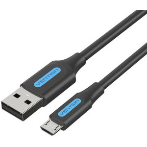 Vention USB 2.0 Male - microUSB 2.0 Male, 2m, negru