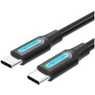 Cablu de date / adaptor Vention USB-C Male la USB-C Male, 0.5 m, Black, amperaj maxim suportat 3A