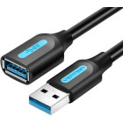 Cablu periferice Vention USB 3.2 gen 1 Male - USB 3.2 gen 1 Female, 1.5m, negru