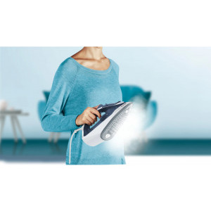 Tefal Fier de calcat Express Steam FV2837E0, 2400W, 35g/min, Alb/Albastru