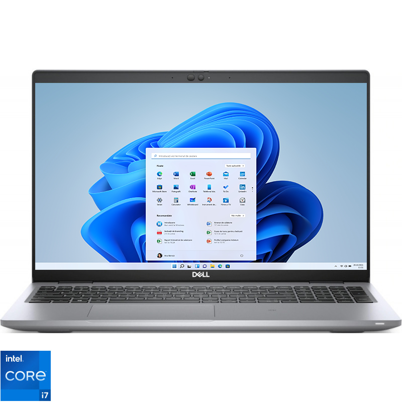 Laptop DELL 15.6'' Latitude 5520 (seria 5000), FHD, Procesor Intel® Core™ i7-1185G7 (12M Cache, up to 4.80 GHz, with IPU), 16GB DDR4, 512GB SSD, Intel Iris Xe, Win 11 Pro, Grey, 3Yr BOS