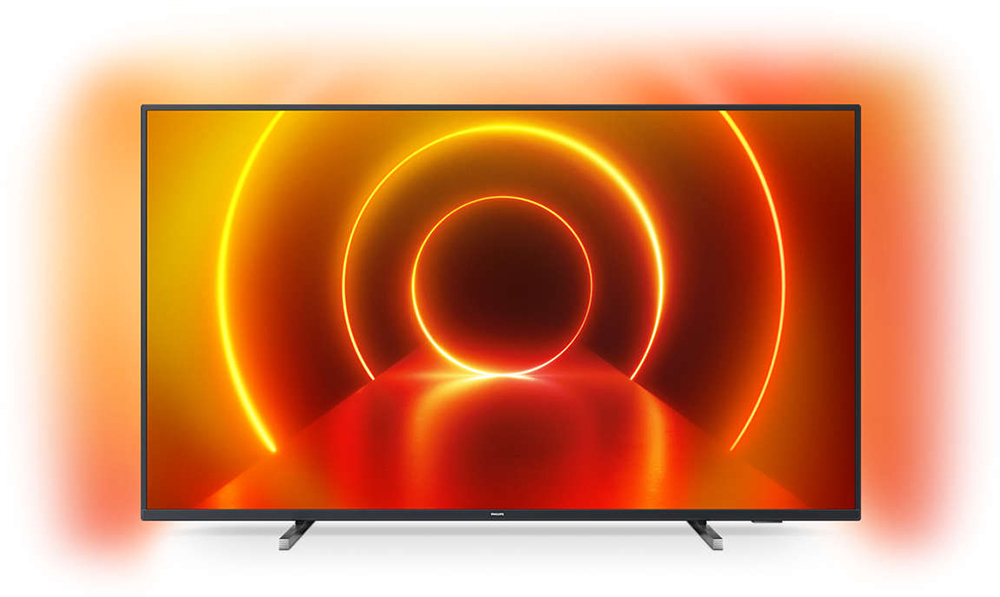 Televizor LED Philips Smart TV 43PUS7805/12 Seria PUS7805/12 108cm gri-negru 4K UHD HDR Ambilight cu 3 laturi