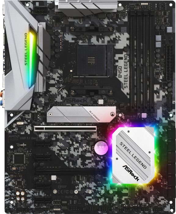 Placa de baza ASRock B450 Steel Legend