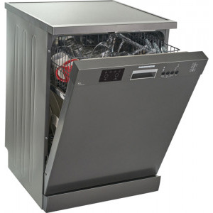 Heinner HDW-FS6006DGE++, 12 seturi, 6 programe, Clasa E, Half Load, AquaStop, 60 cm, Antracit