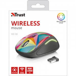 Trust Yvi FX, Wireless, Multicoloured