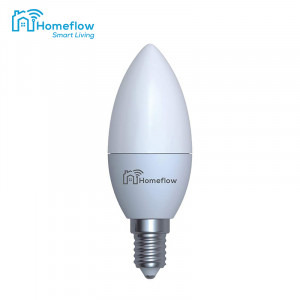 Homeflow Bec inteligent LED Wireless B-5003, E14, 5W, 400lm, Control de pe telefonul mobil